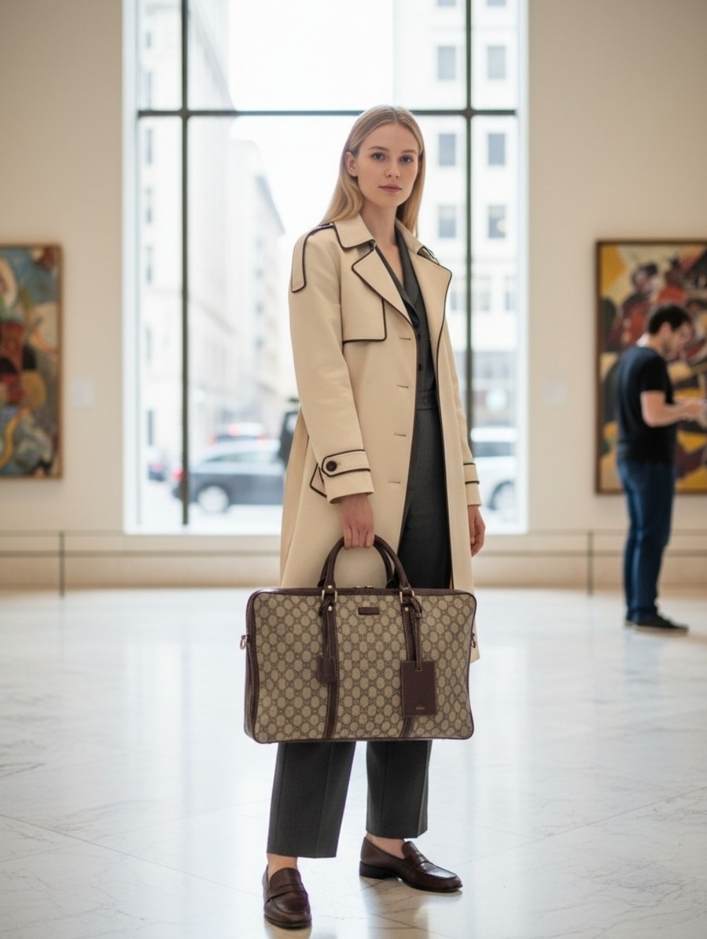 Authentic Gucci GG Supreme Travel Suitcase - Picture 3 of 14